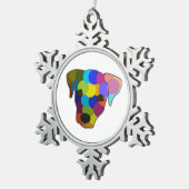 Midnight Tin Sneeuwvlok Ornament (Rechts)