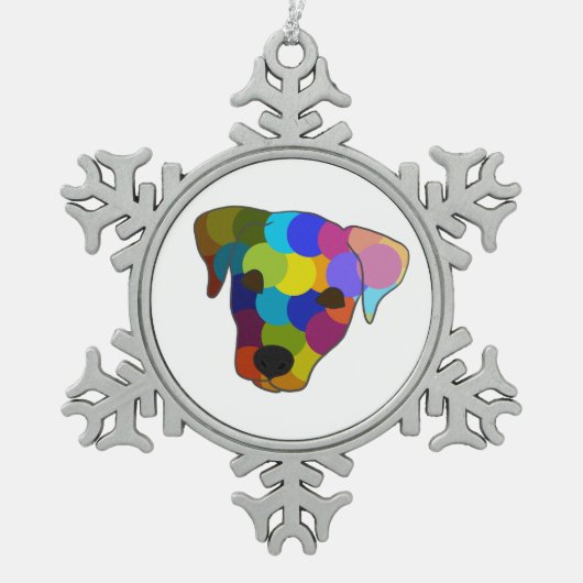 Midnight Tin Sneeuwvlok Ornament (Voorkant)