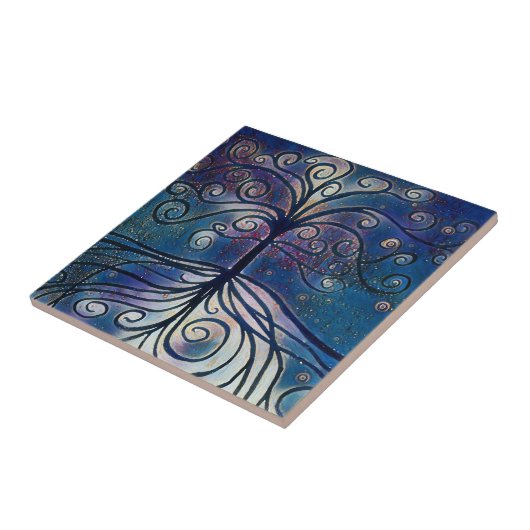 Midnight Tree of Life - Tegeltje (Zijkant)