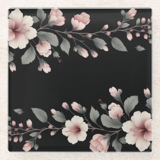 Midnight Tropics Glazen Onderzetter (Voorkant)