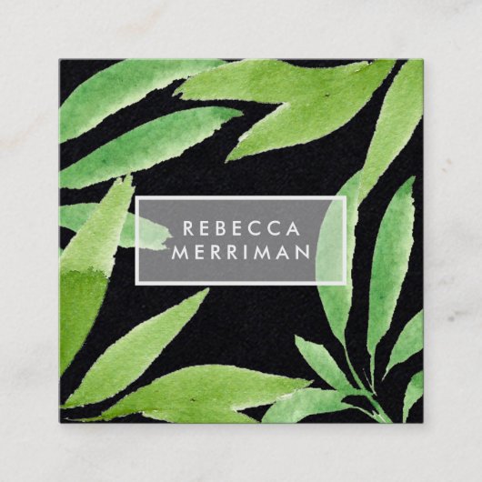 Midnight Tropics Vierkante Visitekaartje (Voorkant)