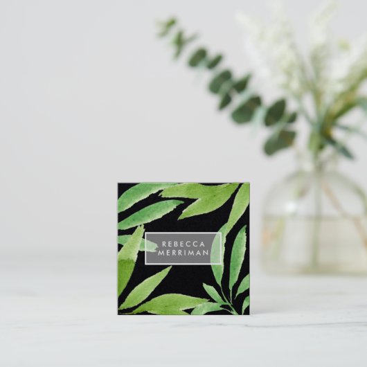 Midnight Tropics Vierkante Visitekaartje (Staand voorkant)