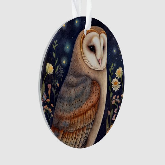 Midnight Uil Acryl Ornament (voorkant)