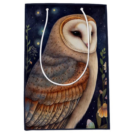 Midnight Uil Gift Bag Medium Cadeauzakje (Voorkant)