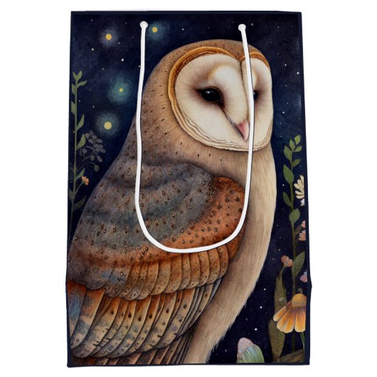 Midnight Uil Gift Bag Medium Cadeauzakje (Achterkant)