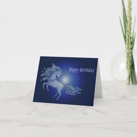 Midnight Unicorn - Gepersonaliseerd Kaart (Voorkant)
