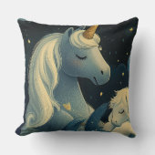 Midnight Unicorn Slumber Party Kussen (Voorkant)
