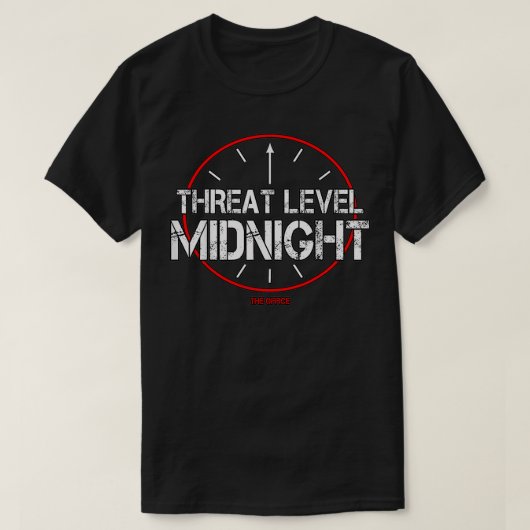 Midnight van het Kantoor-dreigingsniveau T-shirt (Design voorkant)
