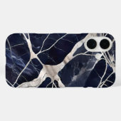 Midnight Veins – Abstract Luxe Marmeren Patroon Case-Mate iPhone Case (Achterkant (horizontaal))