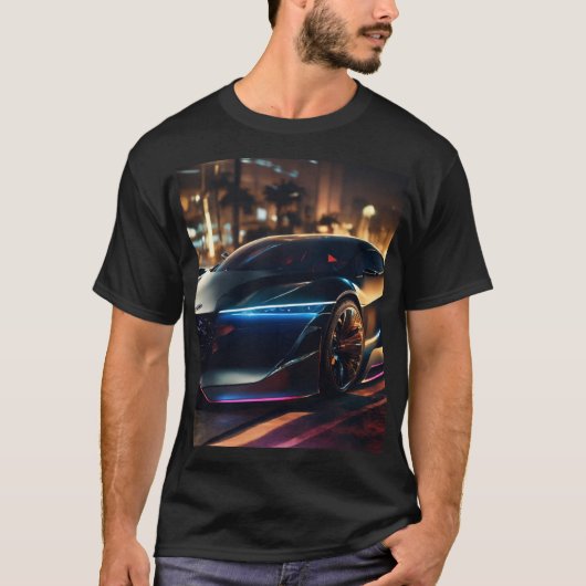 Midnight Velocity: een hyperrealistische conceptau T-shirt (Voorkant)