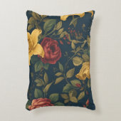 Midnight Victorian Floral – Yellow Lilies & Roses  Accent Kussen (Voorkant(Verticaal))