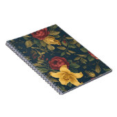 Midnight Victorian Floral – Yellow Lilies & Roses  Notitieboek (Rechterzijde)