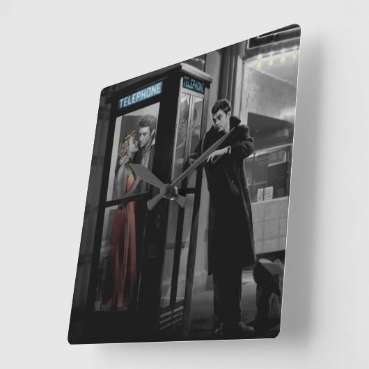 Midnight Vierkante Klok (Hoek)