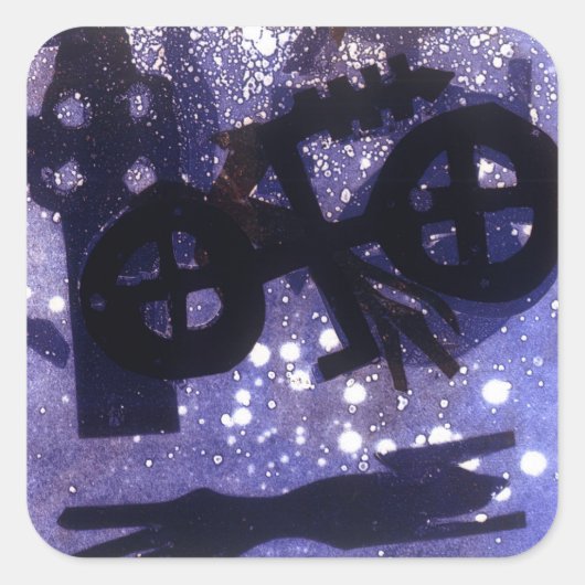 Midnight Vierkante Sticker (Voorkant)