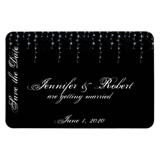 Midnight Vineyard Bruiloft Save the Date Magneet (Horizontaal)