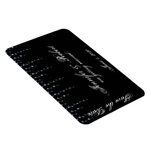 Midnight Vineyard Bruiloft Save the Date Magneet (Rechterzijde)