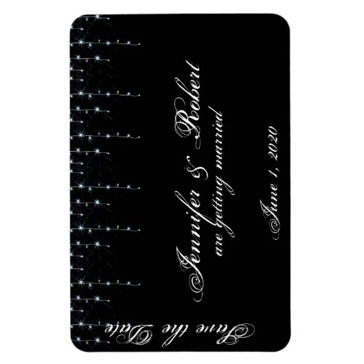 Midnight Vineyard Bruiloft Save the Date Magneet (Verticaal)