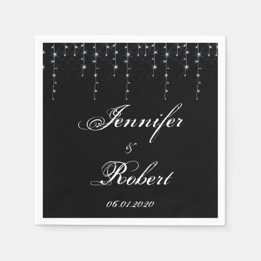 Midnight Vineyard bruiloft servetten (Voorkant)