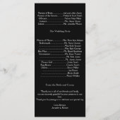 Midnight Vineyard huwelijksprogramma Programmakaart (Achterkant)