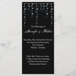 Midnight Vineyard huwelijksprogramma Programmakaart