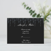 Midnight Vineyard-responskaart RSVP Kaartje (Staand voorkant)