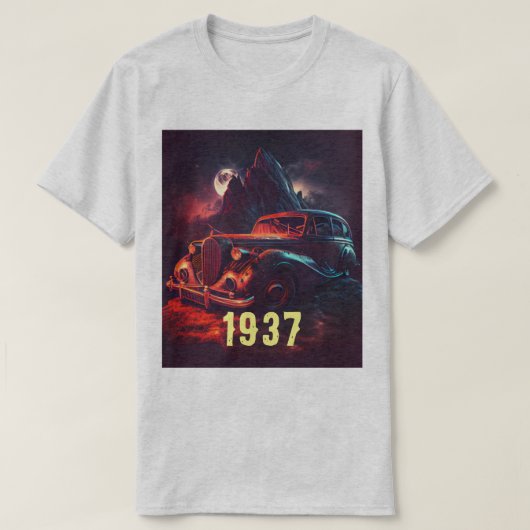 MIDNIGHT VINTAGE CAR 1937 T-SHIRT (Design voorkant)