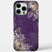  Midnight Violet Floral Charm Case-Mate iPhone Case (Achterkant)
