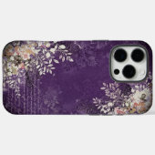  Midnight Violet Floral Charm Case-Mate iPhone Case (Achterkant (horizontaal))