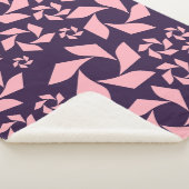 Midnight Violet & Strawberry Cream Spiral Blanket Sherpa Deken (3/4)