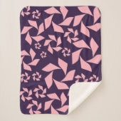 Midnight Violet & Strawberry Cream Spiral Blanket Sherpa Deken (Voorkant)