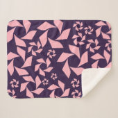 Midnight Violet & Strawberry Cream Spiral Blanket Sherpa Deken (Voorkant (horizontaal))