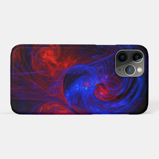 Midnight Wave - Abstracte fractale kunst Case-Mate iPhone Case (Achterkant (horizontaal))