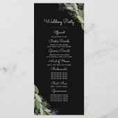 Midnight Wedding Springs Programma Programmakaart (Achterkant)