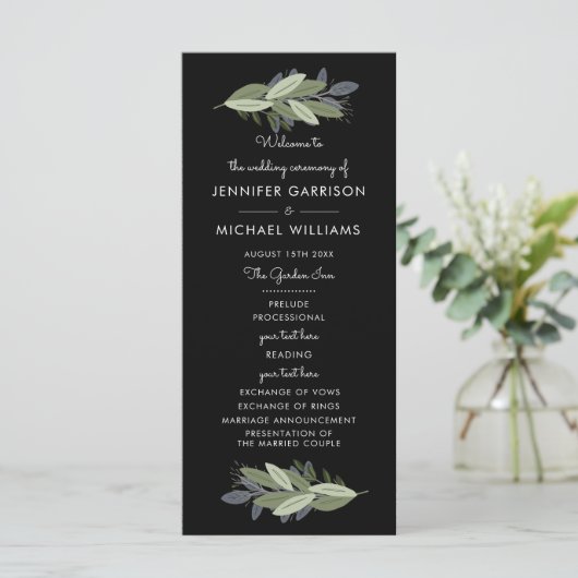 Midnight Wedding Springs Programma Programmakaart (Staand voorkant)