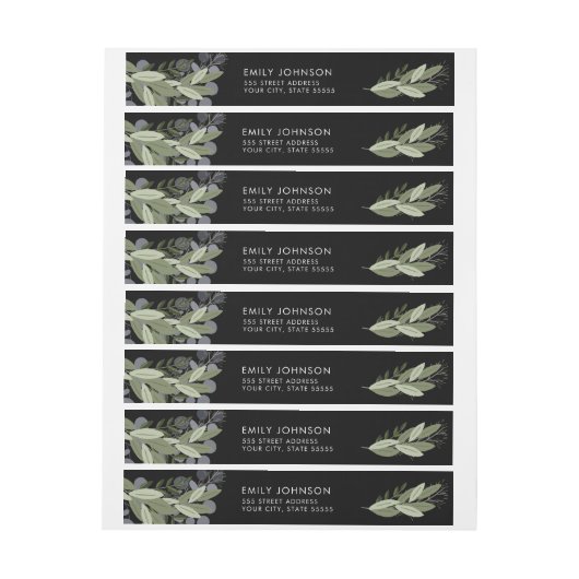 Midnight Wedding Springs Retour Adres Label (Vel)