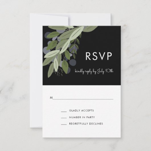 Midnight Wedding Springs, RSVP-kaart RSVP Kaartje (Voorkant)