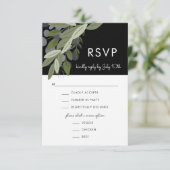 Midnight Wedding Springs, RSVP Menu Kaart (Staand voorkant)