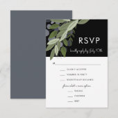 Midnight Wedding Springs, RSVP Menu Kaart (Voorkant / Achterkant)
