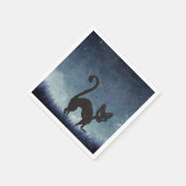 Midnight Whiskers & Moonlit Mischief Paper Napkin Servet (Hoek)
