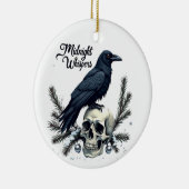 Midnight Whispers Raven and Skull Ornament (Rechts)