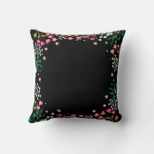 Midnight Wildbloemen - Birth Stats Nursery Kussen (Achterkant)