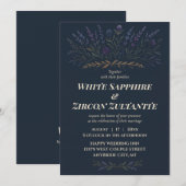 Midnight Wildflower Wedding Uitnodiging (Voorkant / Achterkant)