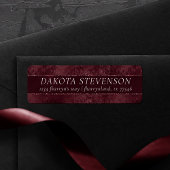 Midnight Wine Romance | Dark Satiny Grunge Adres Etiket