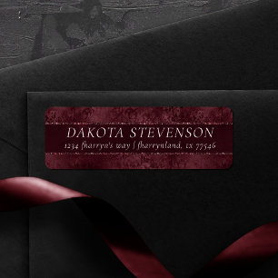 Midnight Wine Romance Dark Satiny Grunge Adres Etiket