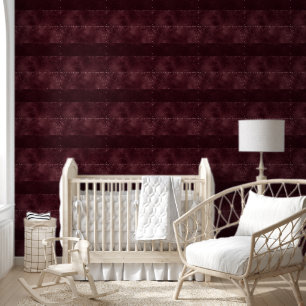 Midnight Wine Romance Dark Satiny Grunge Damask Behang
