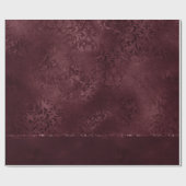 Midnight Wine Romance | Dark Satiny Grunge Damask Cadeaupapier (Vlak)