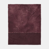 Midnight Wine Romance | Dark Satiny Grunge Damask Fleece Deken (Voorkant)