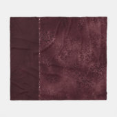 Midnight Wine Romance | Dark Satiny Grunge Damask Fleece Deken (Voorkant (Horizontaal))
