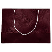 Midnight Wine Romance | Dark Satiny Grunge Damask Groot Cadeauzakje (Voorkant)