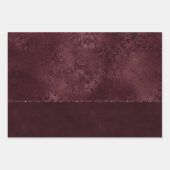 Midnight Wine Romance | Dark Satiny Grunge Damask Inpakpapier Vel (Voorkant 2)